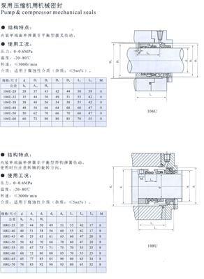 泵用壓縮機用機械密封
