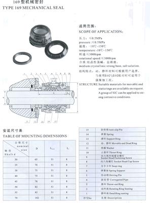 169型機(jī)械密封